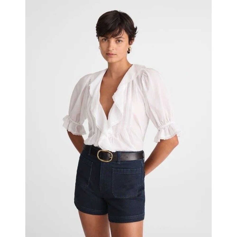 Madewell Women's Black Denim Emmett Front Pocket Sailor Shorts Size 27